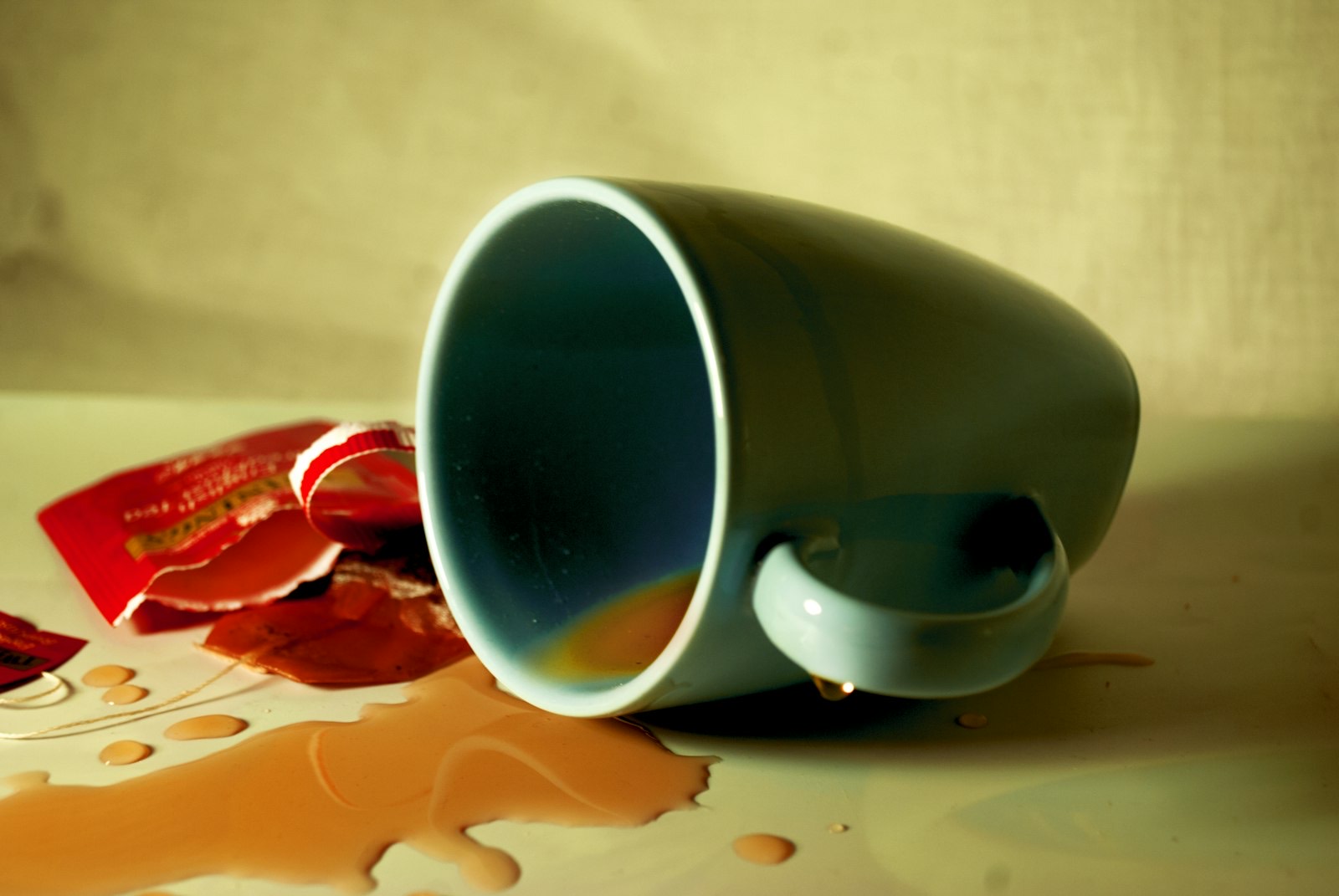 A spill on upholstery, the kind of accident a protection plan is sold to cover