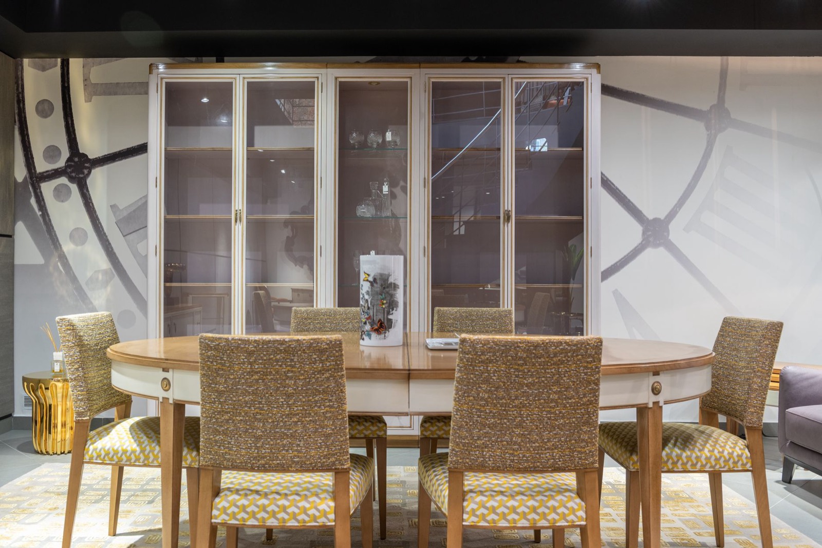 Bar cabinets displayed in a showroom where bottle capacity can be judged in person