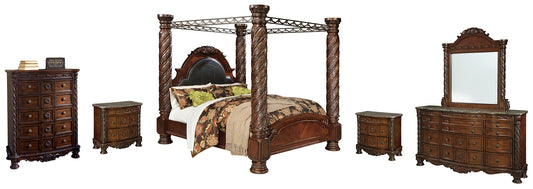 North Shore king poster bed with canopy