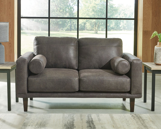 Arroyo loveseat in gray upholstery