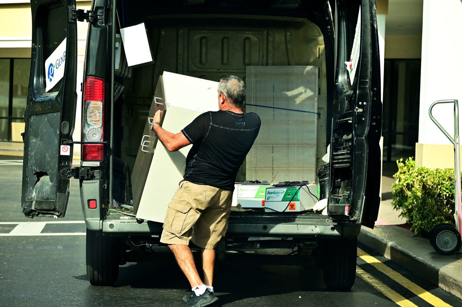 Furniture loaded into a truck for removal or transport to a transfer station