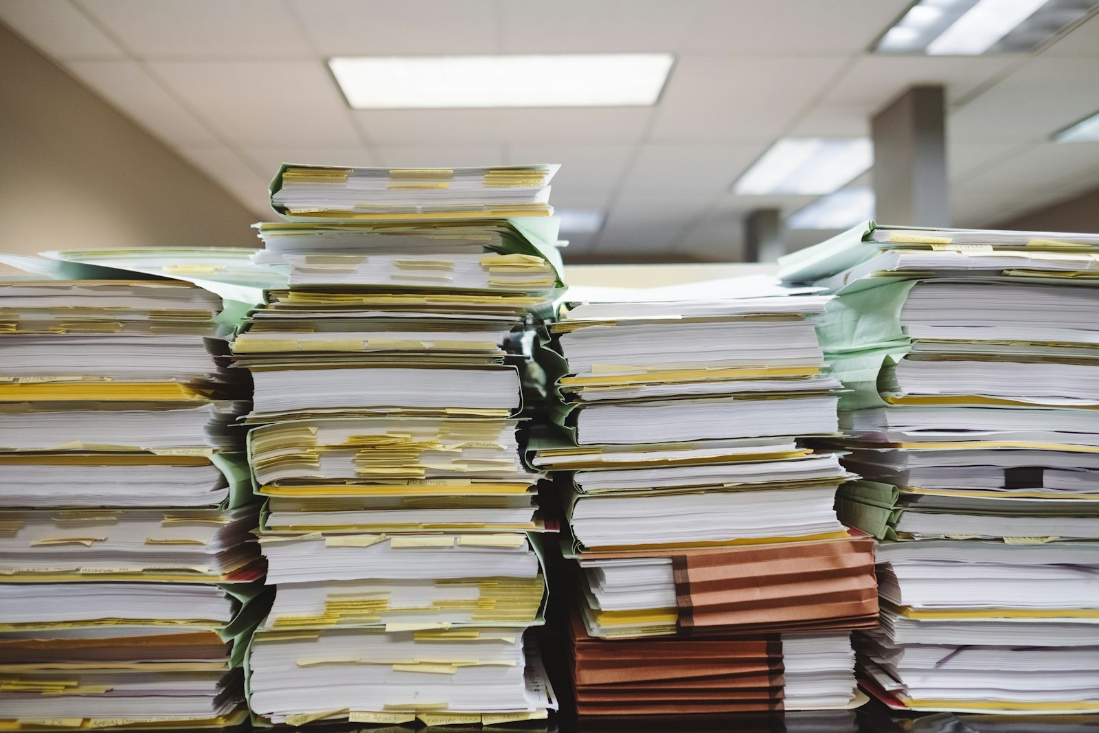 Receipts and documents kept on file, which almost every warranty claim requires