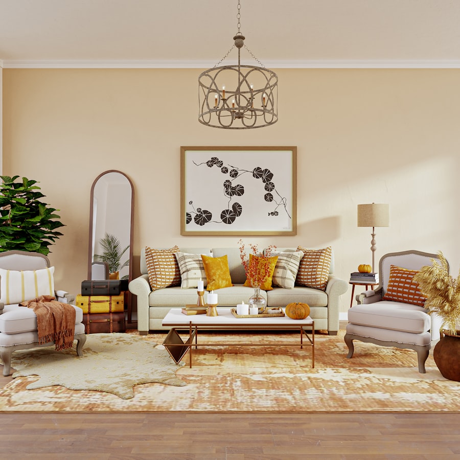Traditional cream sofa and armchairs living room set