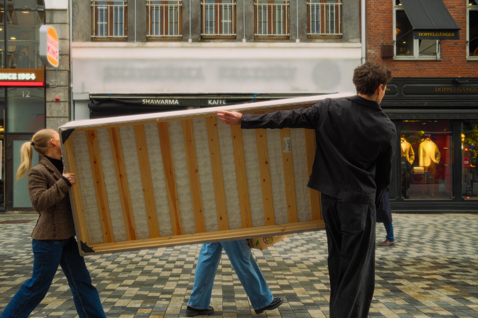 Old mattress being moved, which follows different disposal rules from other furniture