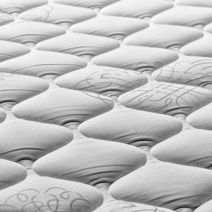 Close-up of quilted mattress texture