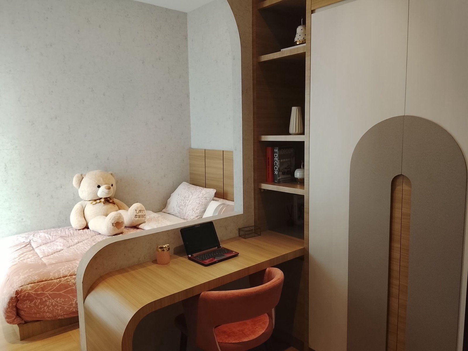 Neutral bedroom furniture that suits an older child as well as a younger one