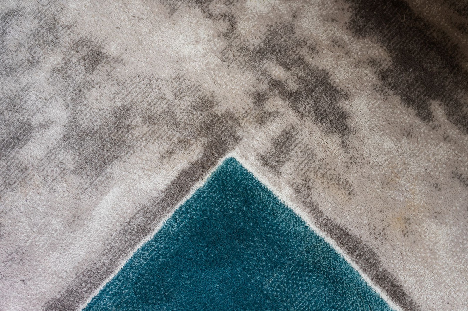 Close-up of rug pile and weave, which determines where it belongs in the home