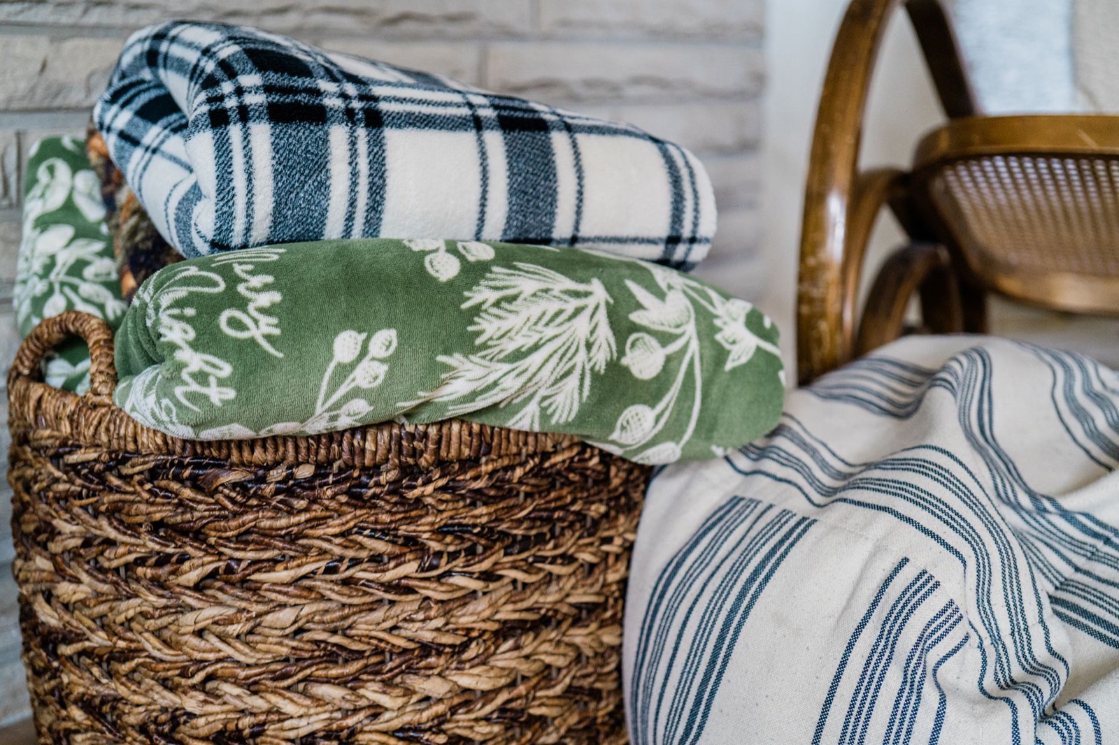 Storage seating holding blankets, using space that was already occupied