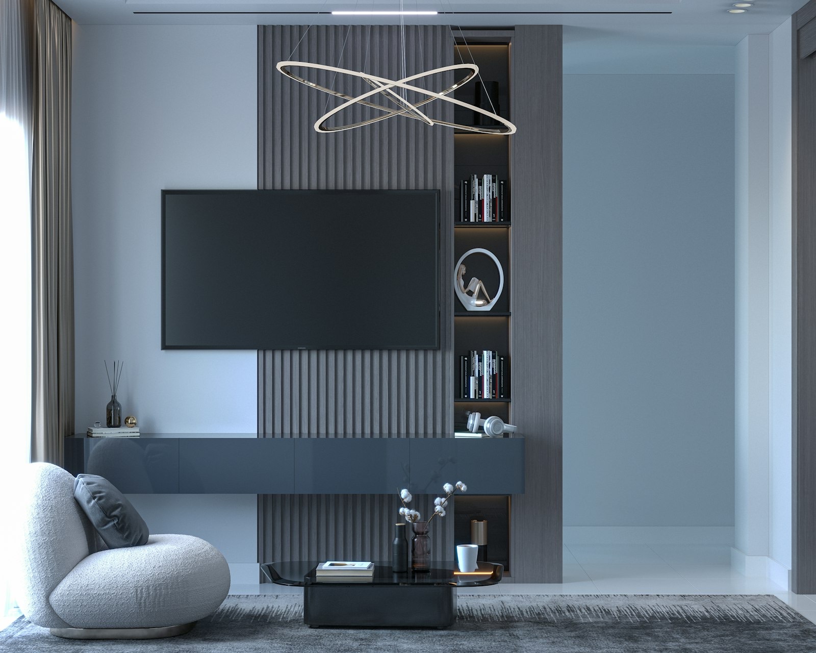 Large screen television showing why stand width must exceed the screen width