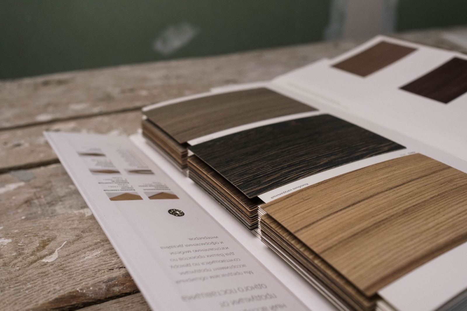 Different wood tones side by side, showing how undertones compare